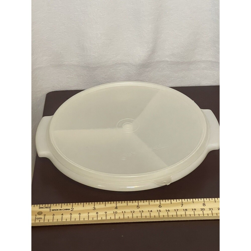 Tupperware WHITE Suzette 3 Part Divided Dish Relish Serving Platter #608-12